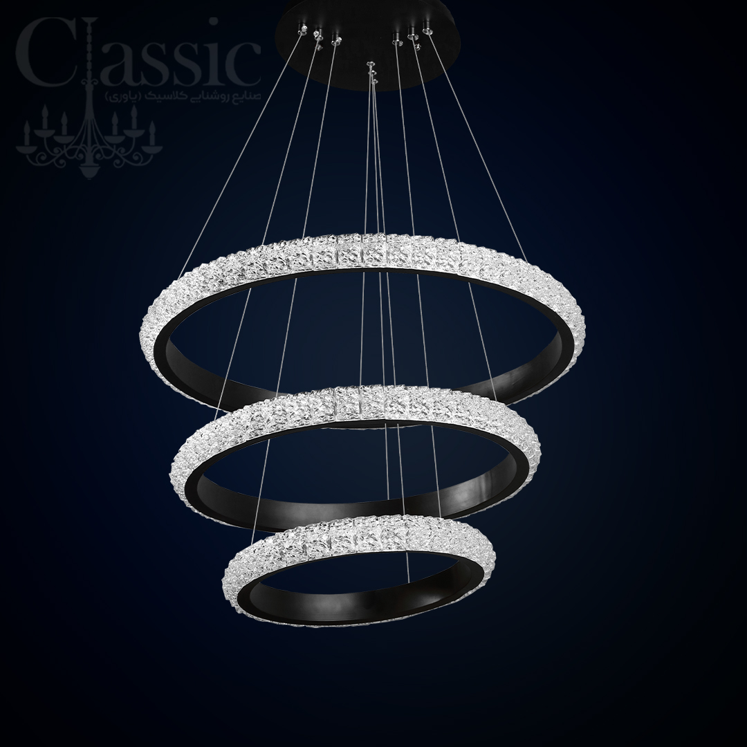 لوستر P807/3هوشمند صوتی صنایع روشنایی کلاسیک