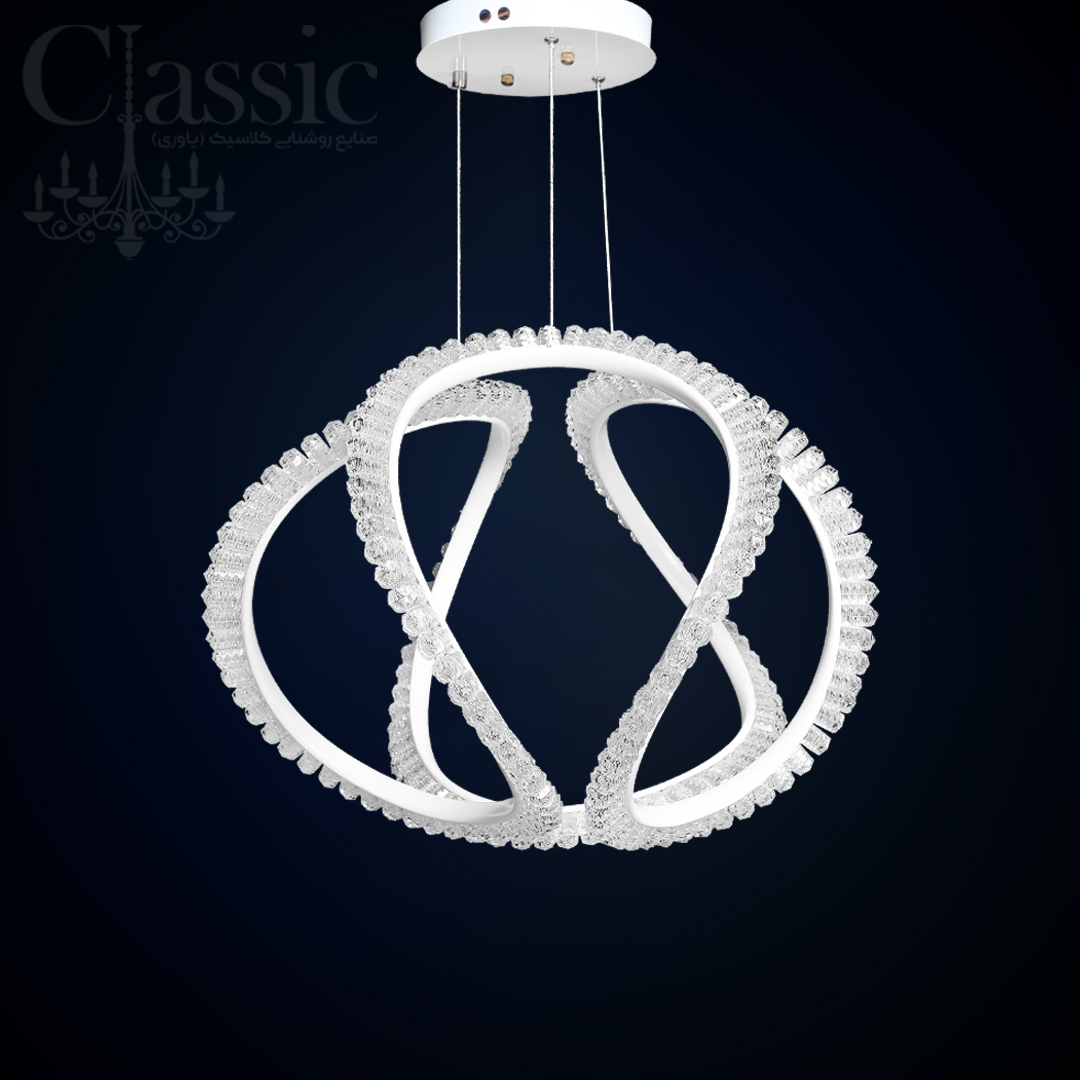 لوستر F839 هوشمند صوتی صنایع روشنایی کلاسیک